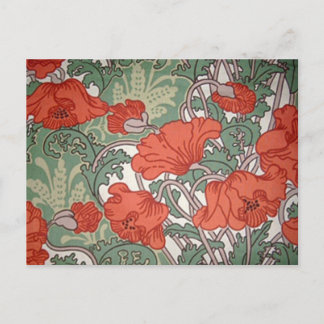 Postal Poppies Art Nouveau