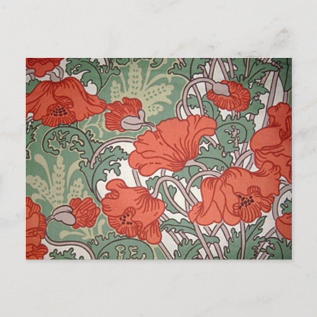 Postal Poppies Art Nouveau (Anverso)