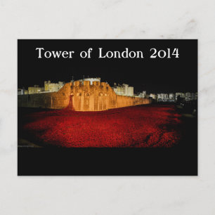 Postal Poppies en la Torre de Londres - Panorama nocturno