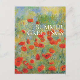 Postal Poppies - Postcard