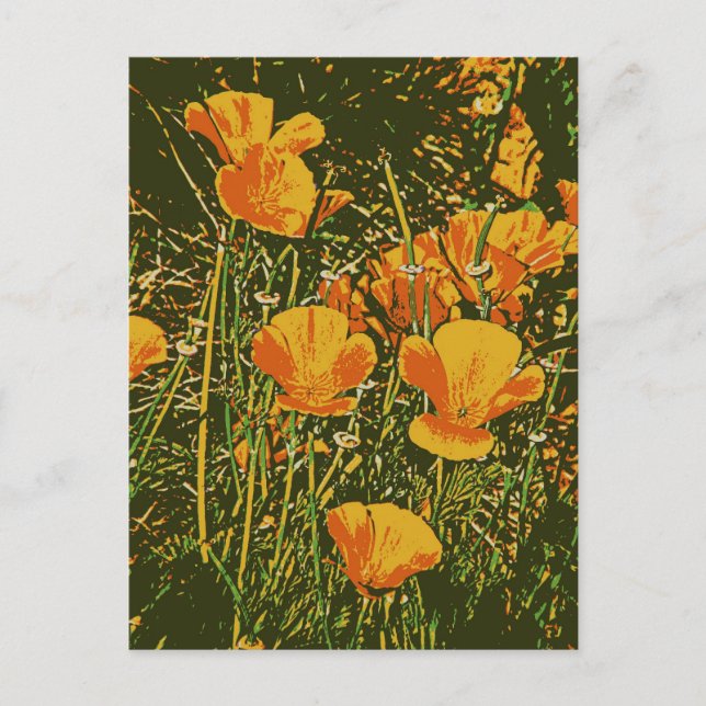 Postal Poppies posterizados (Anverso)