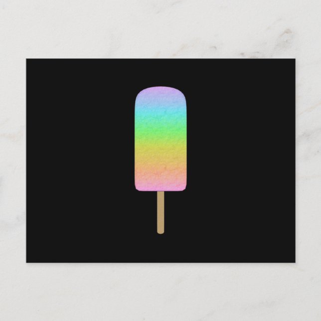 Postal Popsicle arcoiris (Anverso)