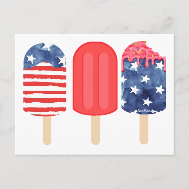 Postal Popsicle Patriótico (Anverso)