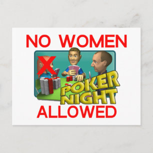 Postal Póquer sin mujeres