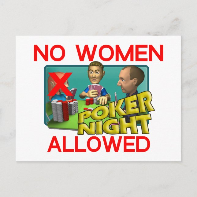 Postal Póquer sin mujeres (Anverso)