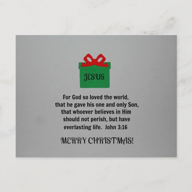 Postal Por Dios tan amado el mundo... (Anverso)