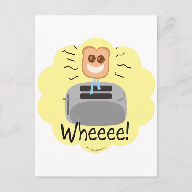 Postal ¡Por donde! ¡Tostada feliz! (Anverso)