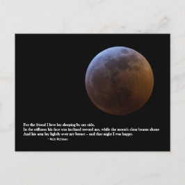 Postal "Por el amigo que amo" Walt Whitman ama su poema