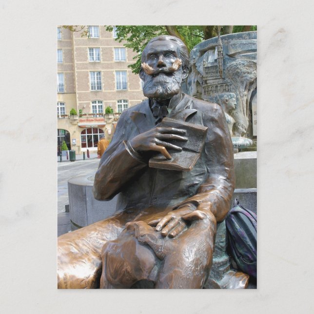 Postal Por el amor a un buen libro - Bruselas, Bélgica (Anverso)