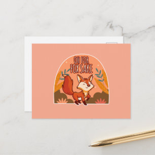 Postal Por el amor de la zorra Cute y divertida zorra