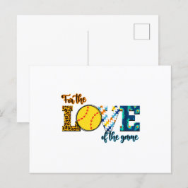 Postal Por El Amor Del Juego Softball Mom Leopard