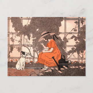 Postal Por el muro del jardín