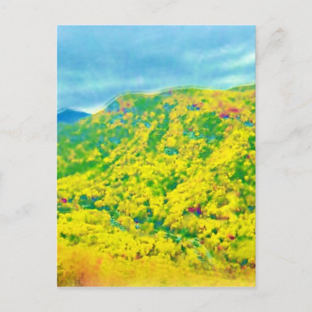 Postal Por encima de las montañas (Anverso)