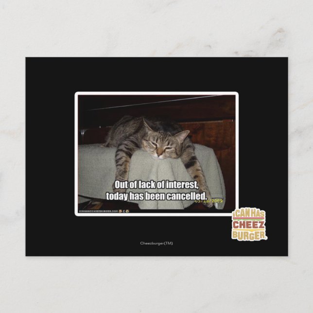 Postal Por falta de interés (Anverso)