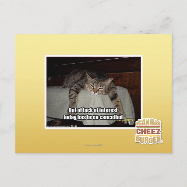 Postal Por falta de interés (Anverso)