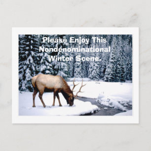 Postal Por Favor, Disfruten De Esta Escena De Invierno No