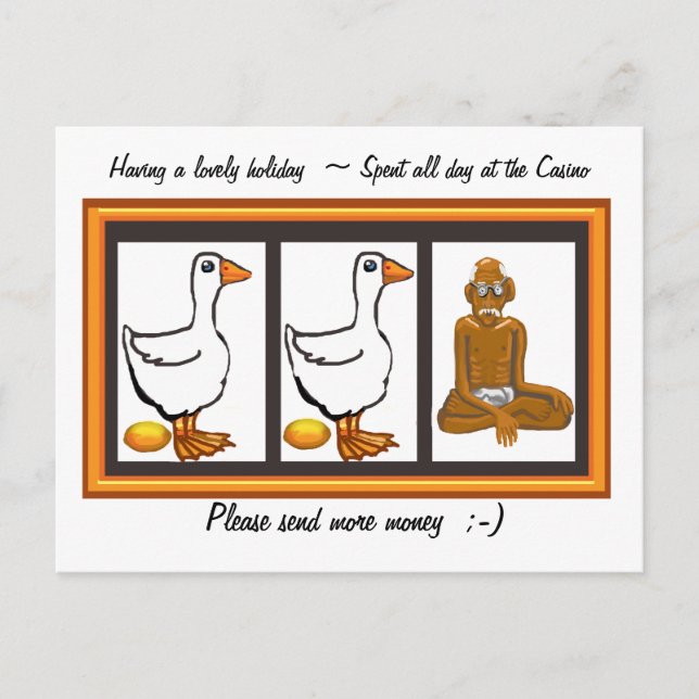 Postal Por favor, envíe dinero (Anverso)