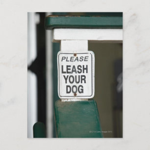 Postal Por favor, limpie el signo de su perro