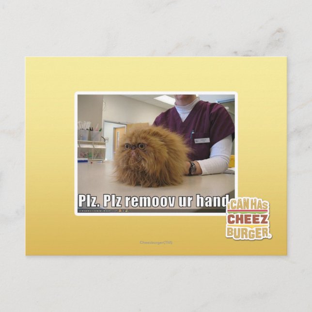 Postal Por favor remoov tu mano (Anverso)