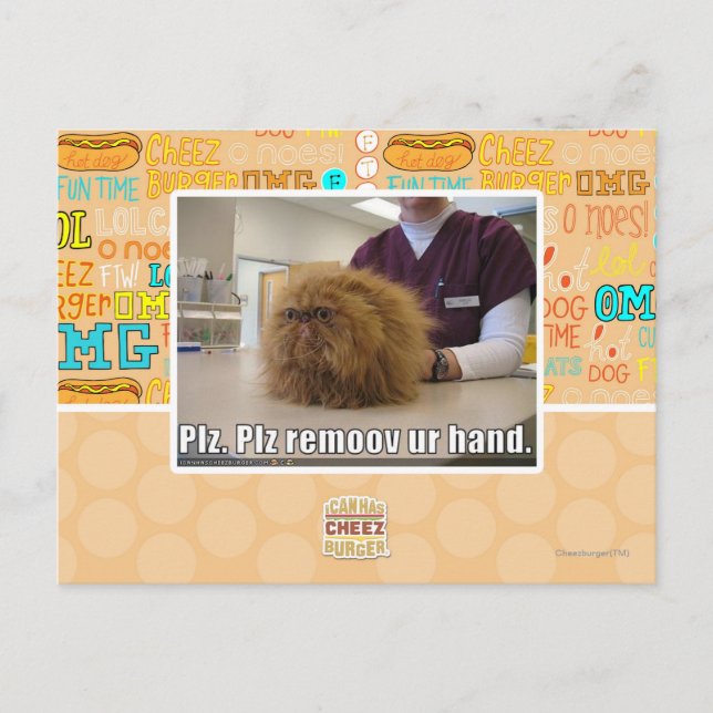 Postal Por favor remoov tu mano (Anverso)