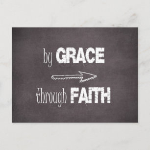 Postal Por Grace a través de Faith Bible Verse
