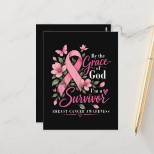 Postal Por la gracia de Dios soy un sobreviviente de cánc