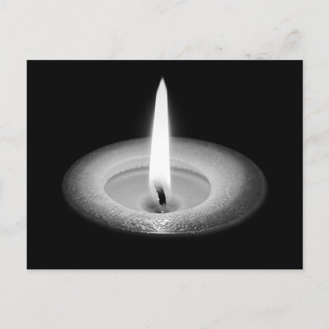 Postal Por la luz de las velas (Anverso)