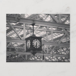 Postal Por la mañana en la estación central de Glasgow