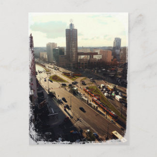 Postal Por la mañana en Varsovia