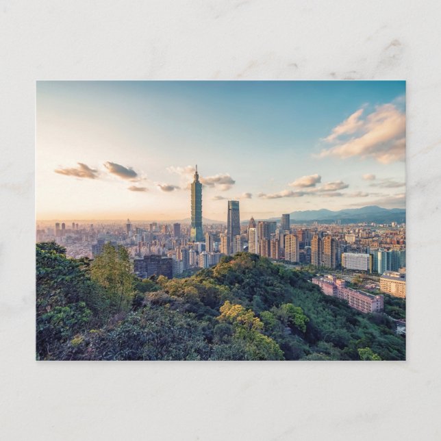Postal Por la noche en Taipei (Anverso)