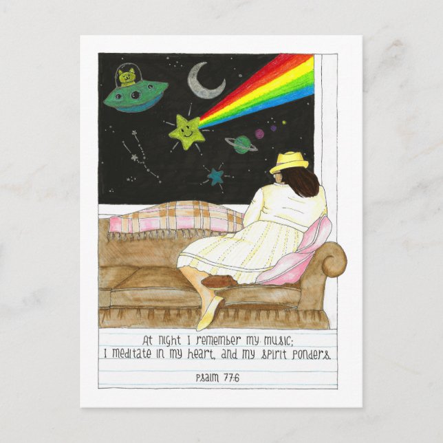 Postal Por la noche, pierdo el Inspirador (Anverso)