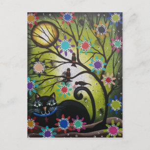 Postal Por Lori Everett_ Day Of The Dead, Mexican, Black 