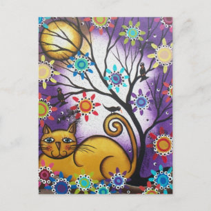 Postal Por Lori Everett_ Day Of The Dead_Mexican_Cat