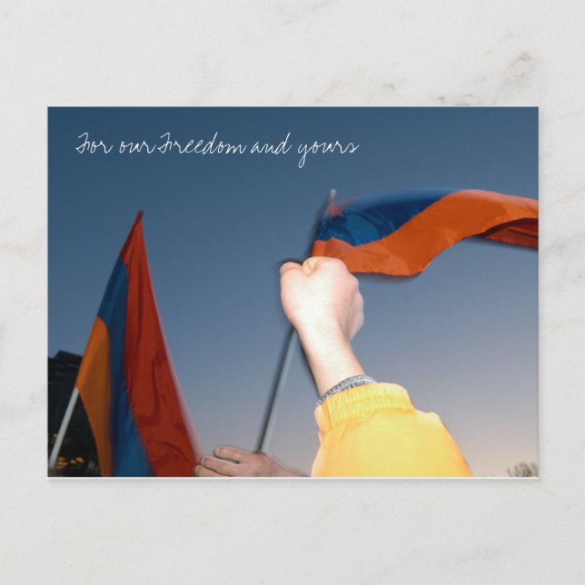 Postal Por nuestra libertad y la tuya (Anverso)