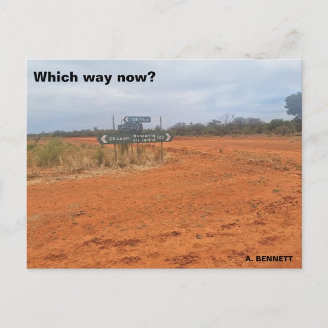 Postal ¿Por qué camino ahora? (Anverso)