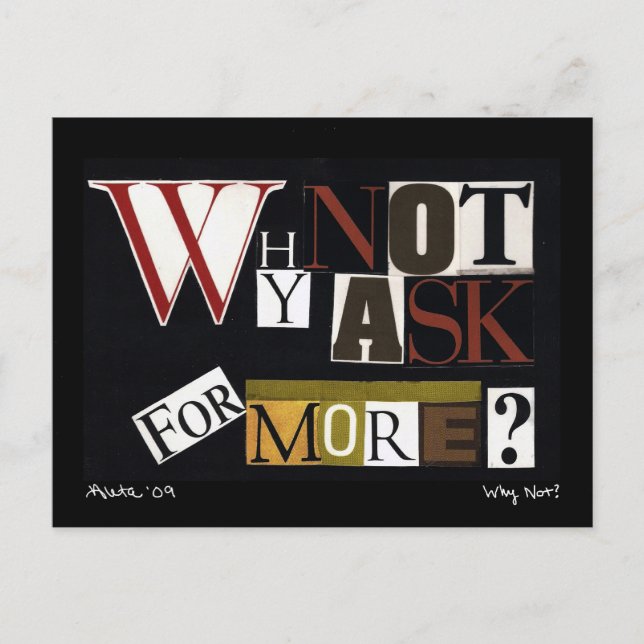 Postal ¿Por Qué No Pedir Más? (Anverso)