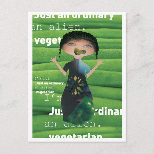 Postal Por qué no vegetariano (Anverso)