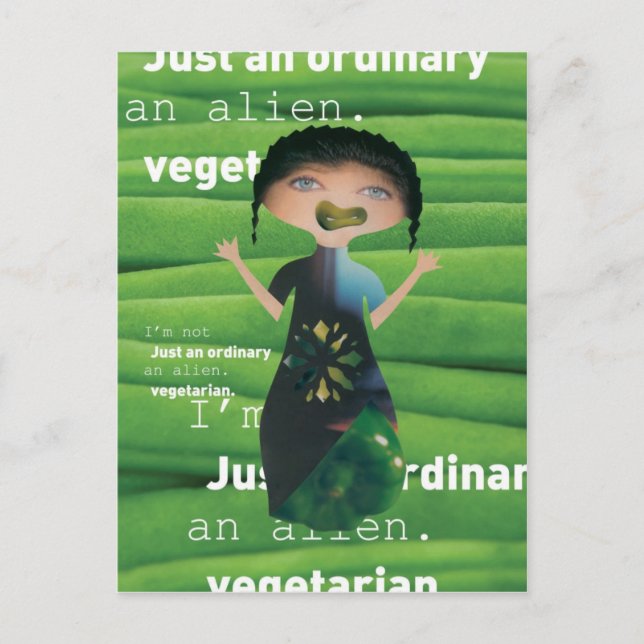Postal Por qué no vegetariano (Anverso)