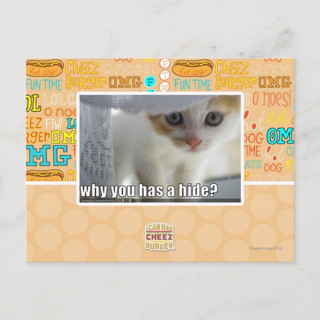 Postal ¿Por qué tienes un escondite? (Anverso)