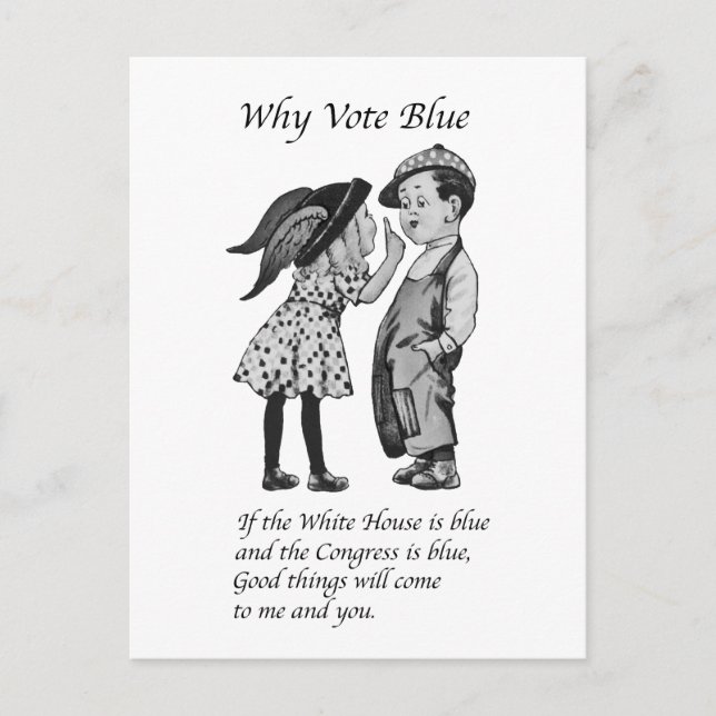 Postal Por qué votar totalmente azul en 2028 (Anverso)