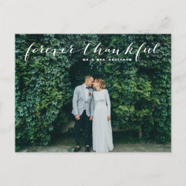 Postal Por siempre agradecido | Boda de guiones blancos G