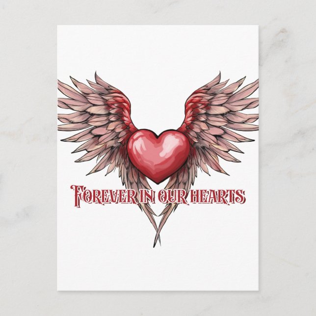 Postal Por siempre en nuestros corazones (Anverso)