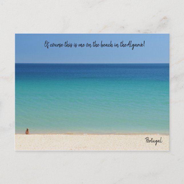 Postal Por supuesto que soy yo en el Algarve, Portugal (Anverso)