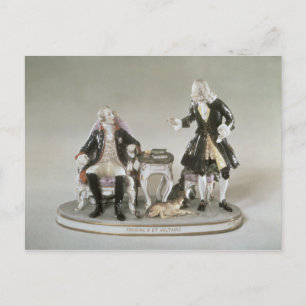 Postal Porcelana de Federico II de Prusia