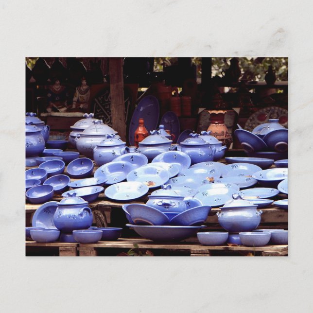 Postal Porcelanas azules - Postcard (Anverso)