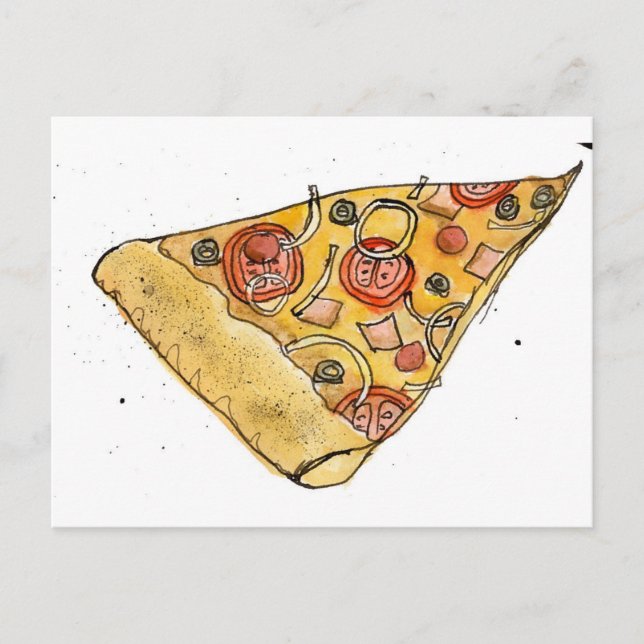 Postal porción de pizza (Anverso)