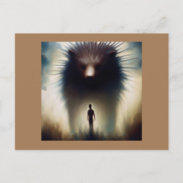 Postal Porcupina animal espiritual 1 (Anverso)