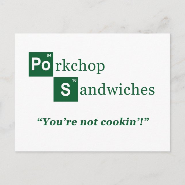 Postal Porkchop Sandwiches Parodia Logo (Anverso)