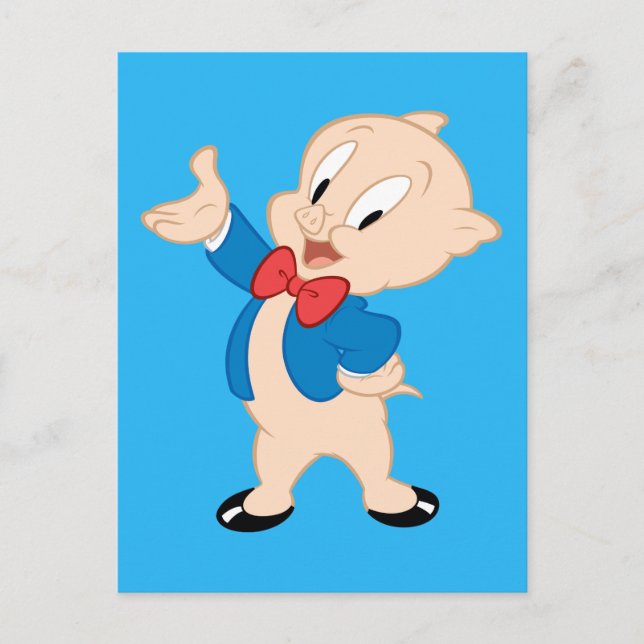 Postal Porky Pig | Pose clásico (Anverso)