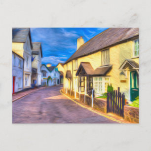 Postal Porlock High Street Somerset Art